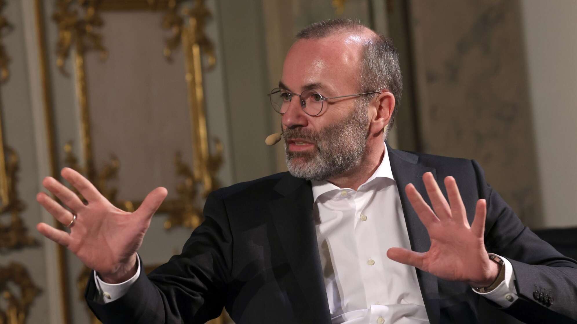 Manfred Weber bei Podiumsdiskussion