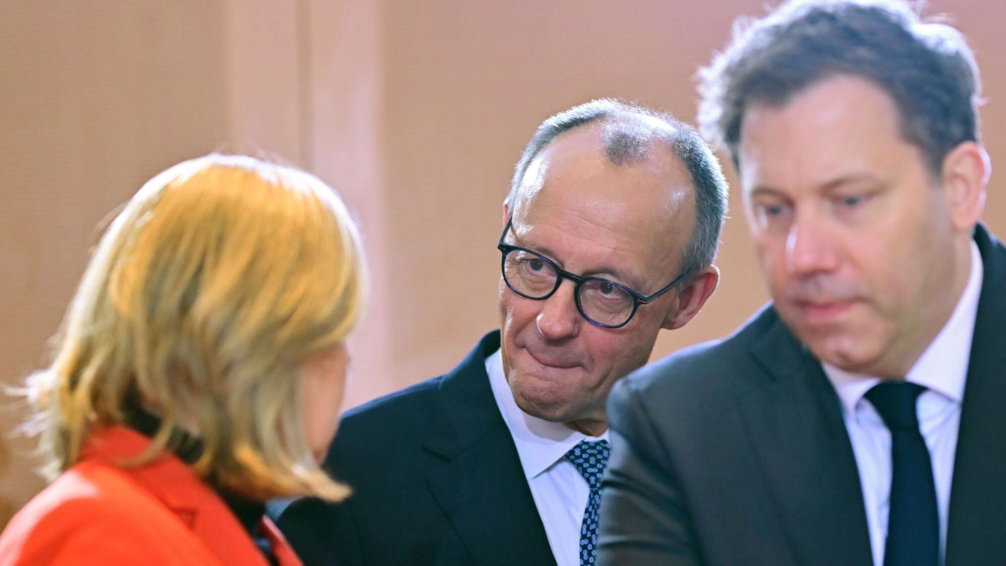 Bärbel Bas, Friedrich Merz und Lars Klingbeil