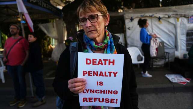 Palästinenser protestieren gegen Israels Todesstrafgesetz