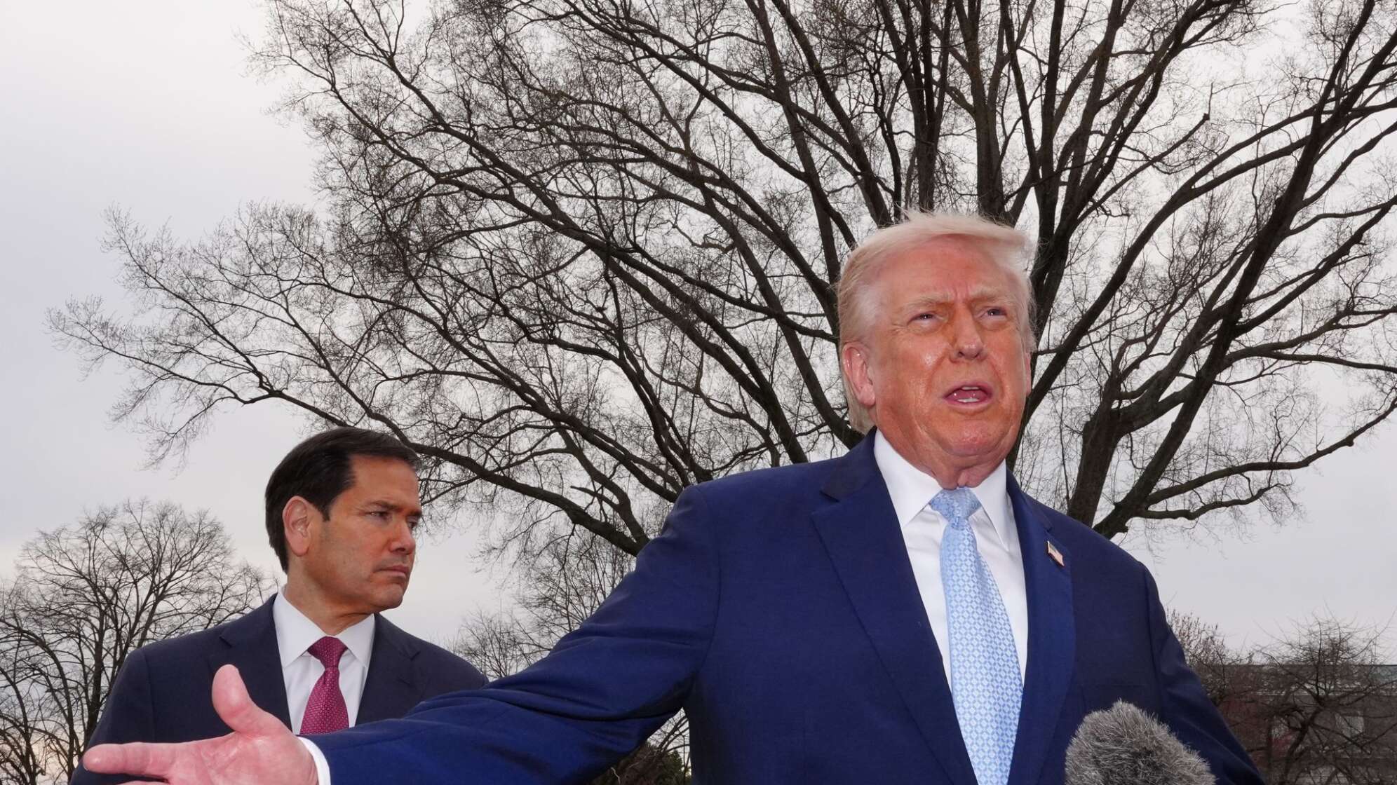 US-Präsident Trump (r.) und US-Außenminister Rubio