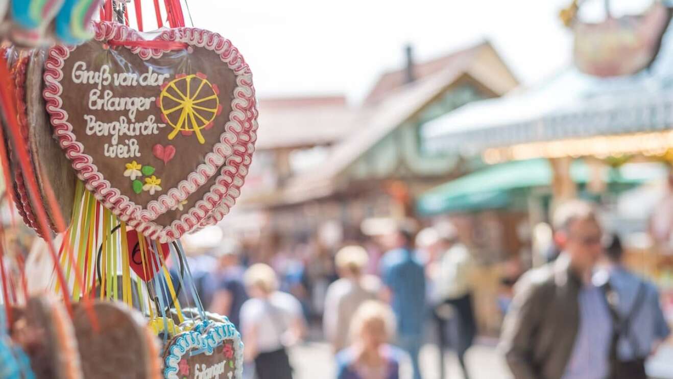 Volksfest mit Lebkuchenherz