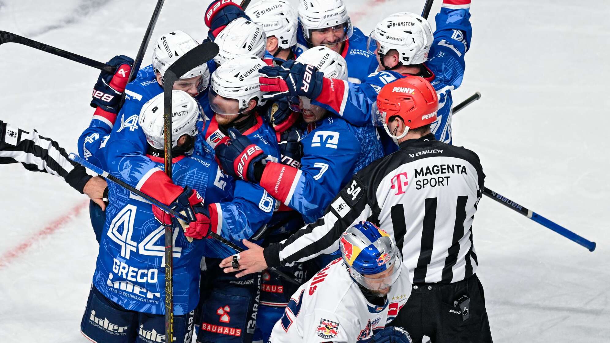 Die Spieler der Adler Mannheim