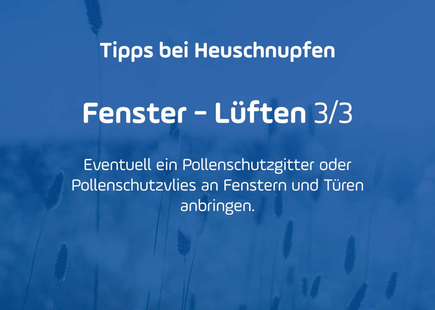 Tipps gegen Pollenallergie