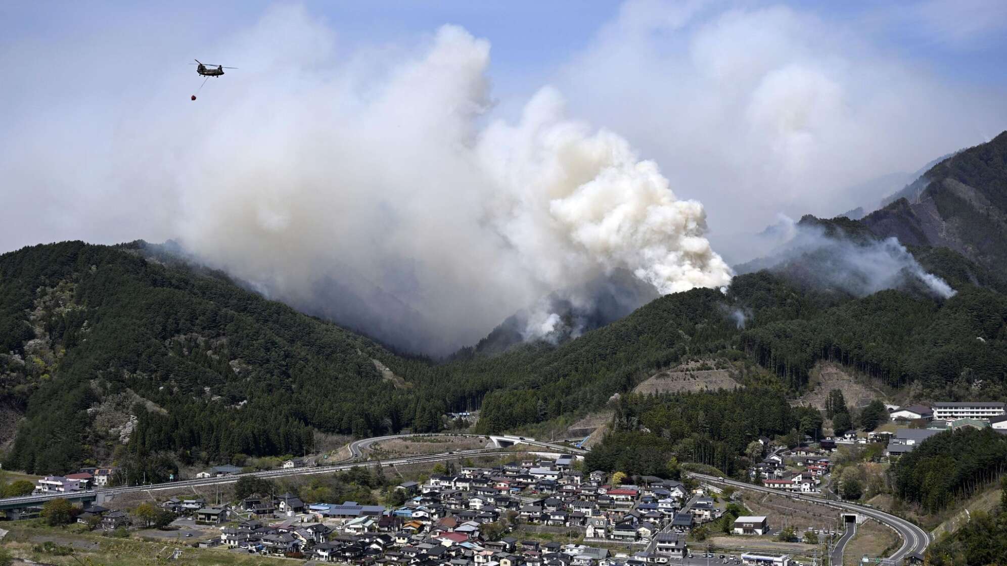 Waldbrand im Nordosten Japans