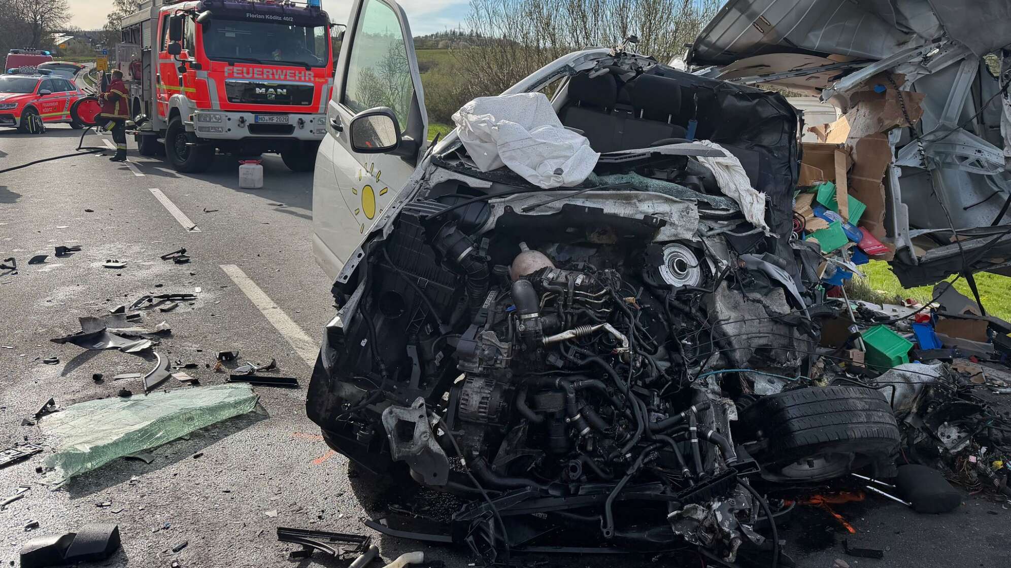 Unfall auf der B173 - ein Toter