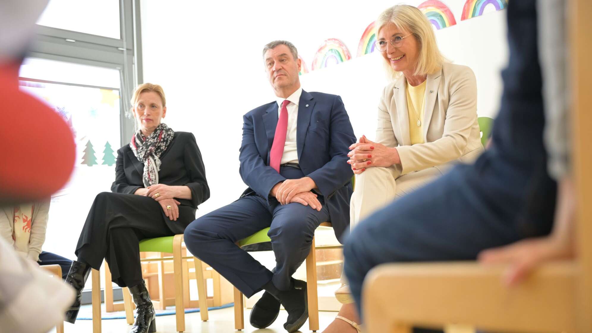 Karin Prien,Markus Söder &Ulrike Scharf besuchen Haus für Kinder