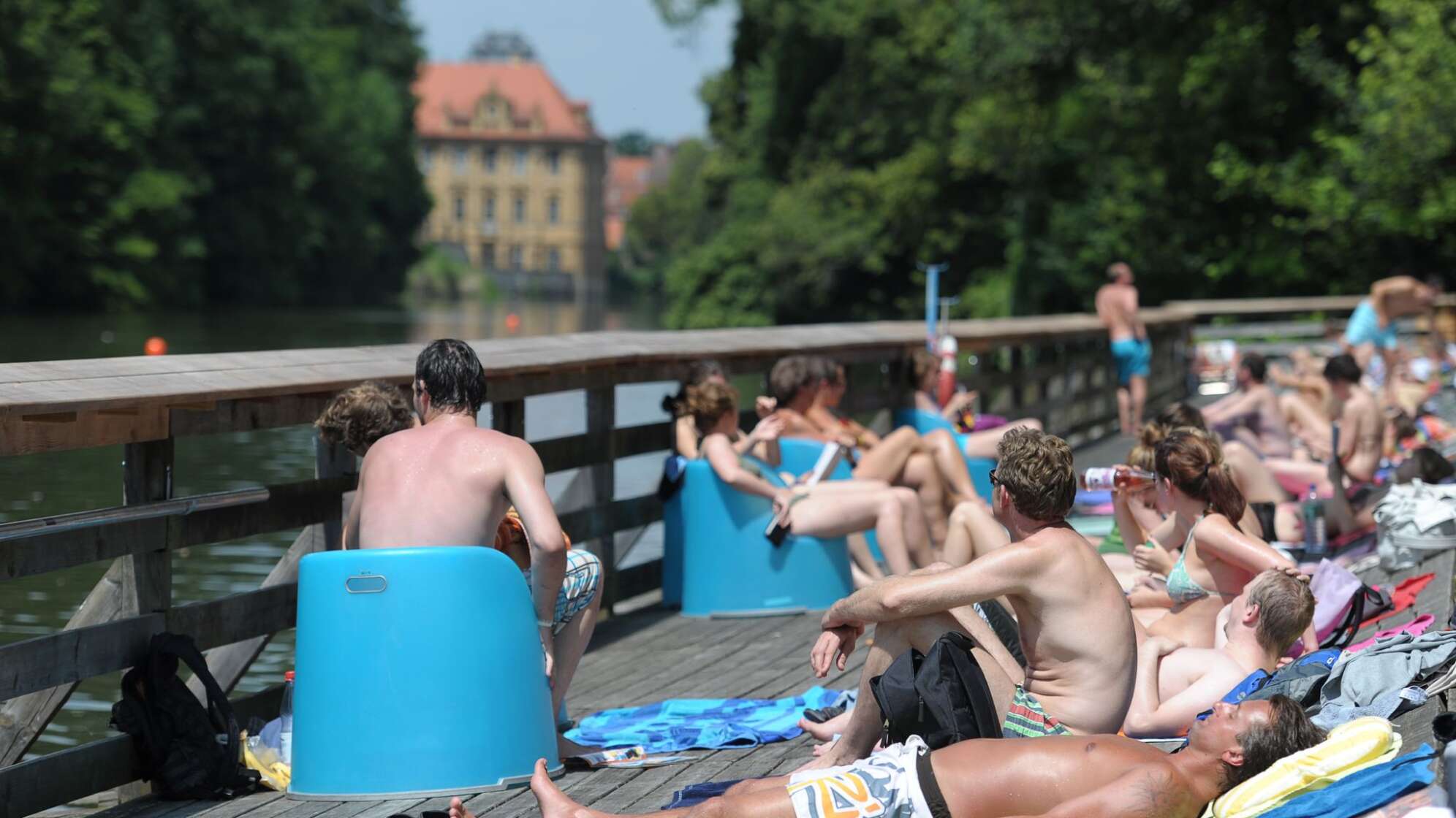 Sommer und Sonne im Hainbad Bamberg