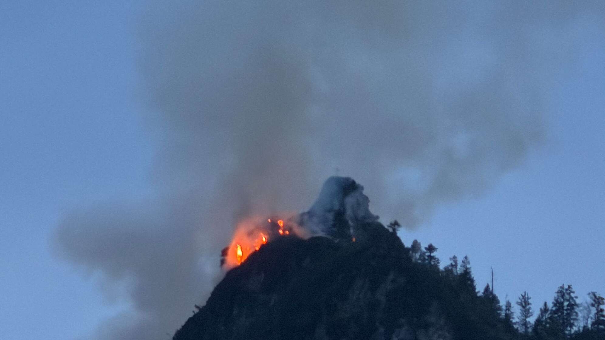 Waldbrand bei Ruhpolding