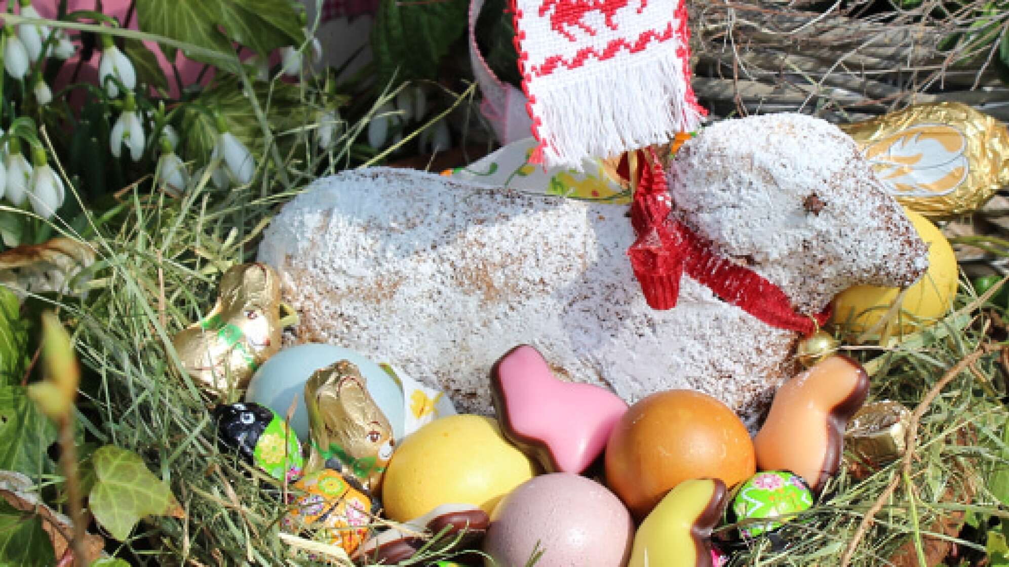 Ostern Lamm Eier suchen