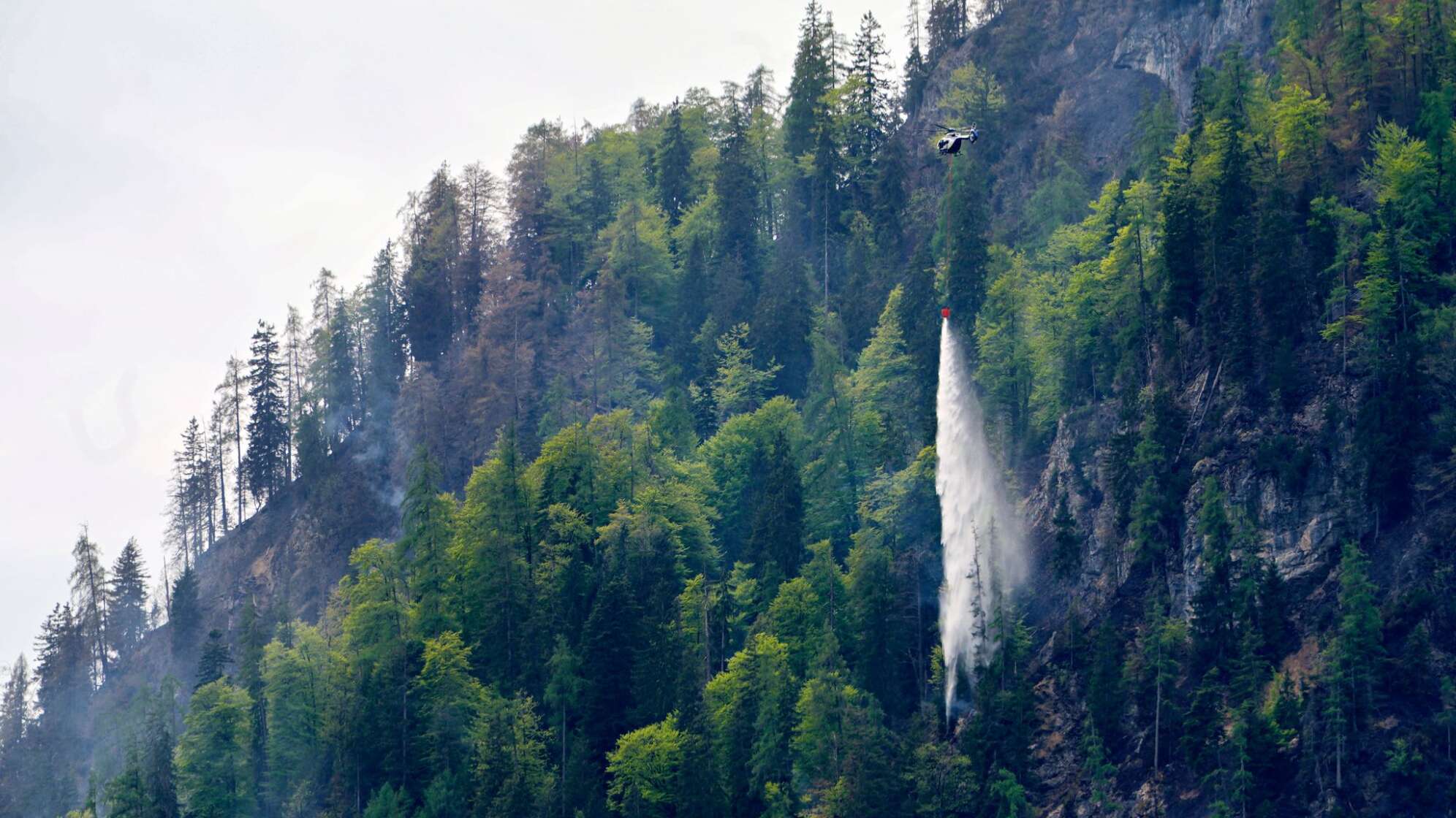 Weitere Entwicklung beim Waldbrand am Saurüsselkopf