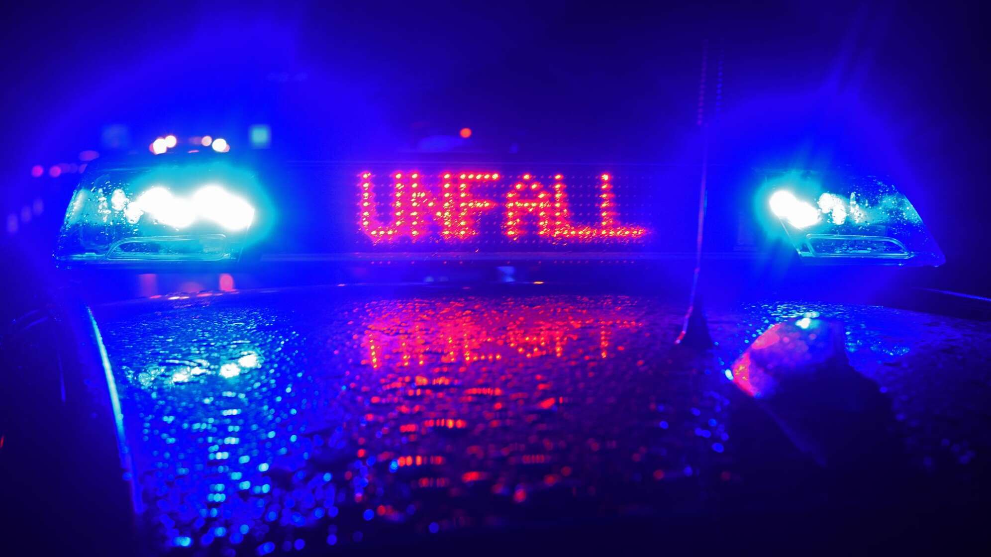 Blaulicht bei Unfallaufnahme