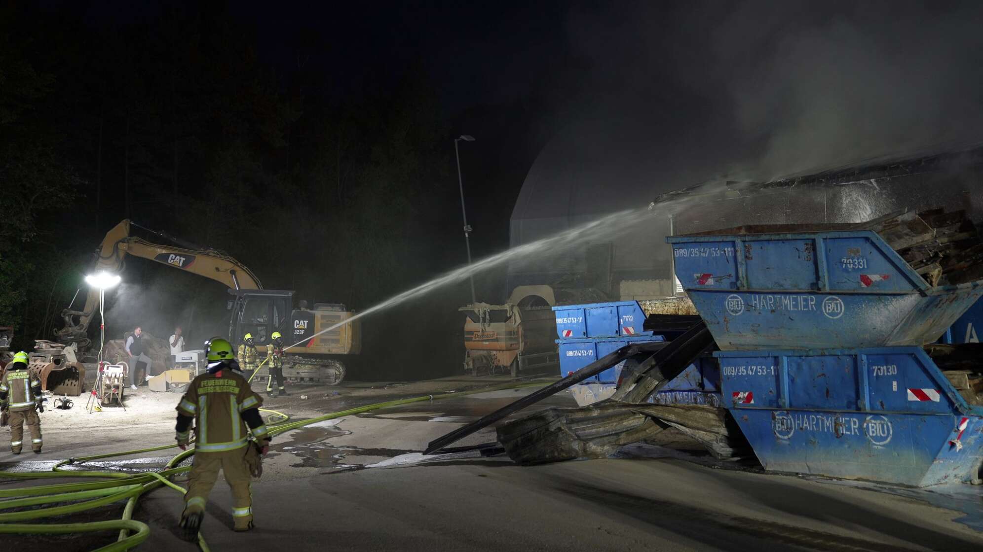 Brand in Industriegebiet bei München