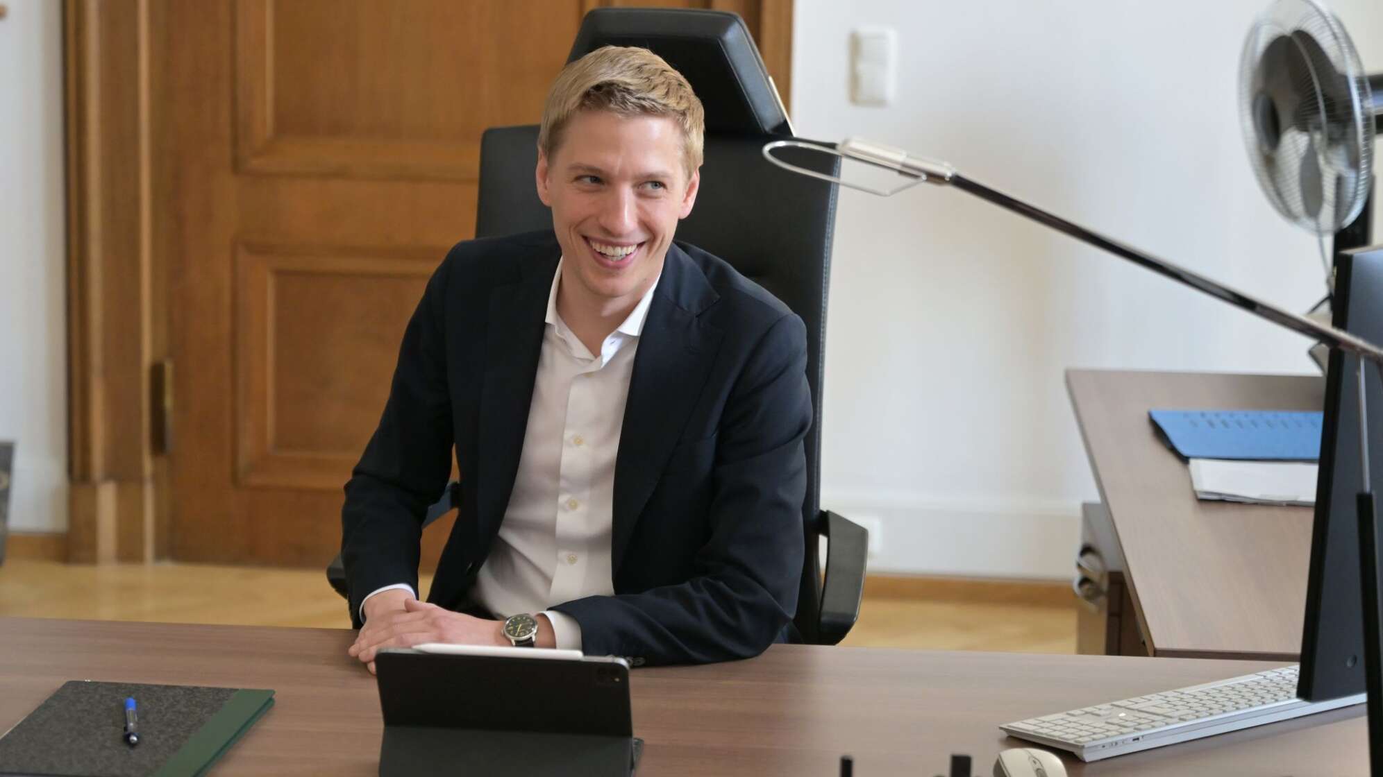 Pressekonferenz mit Münchens Oberbürgermeister Dominik Krause