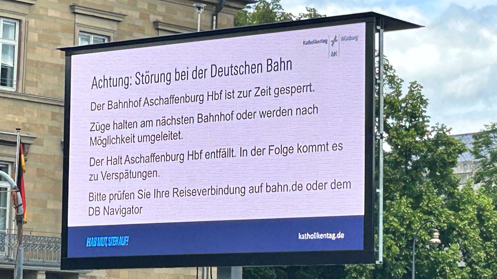 Bahnhofssperrung in Aschaffenburg