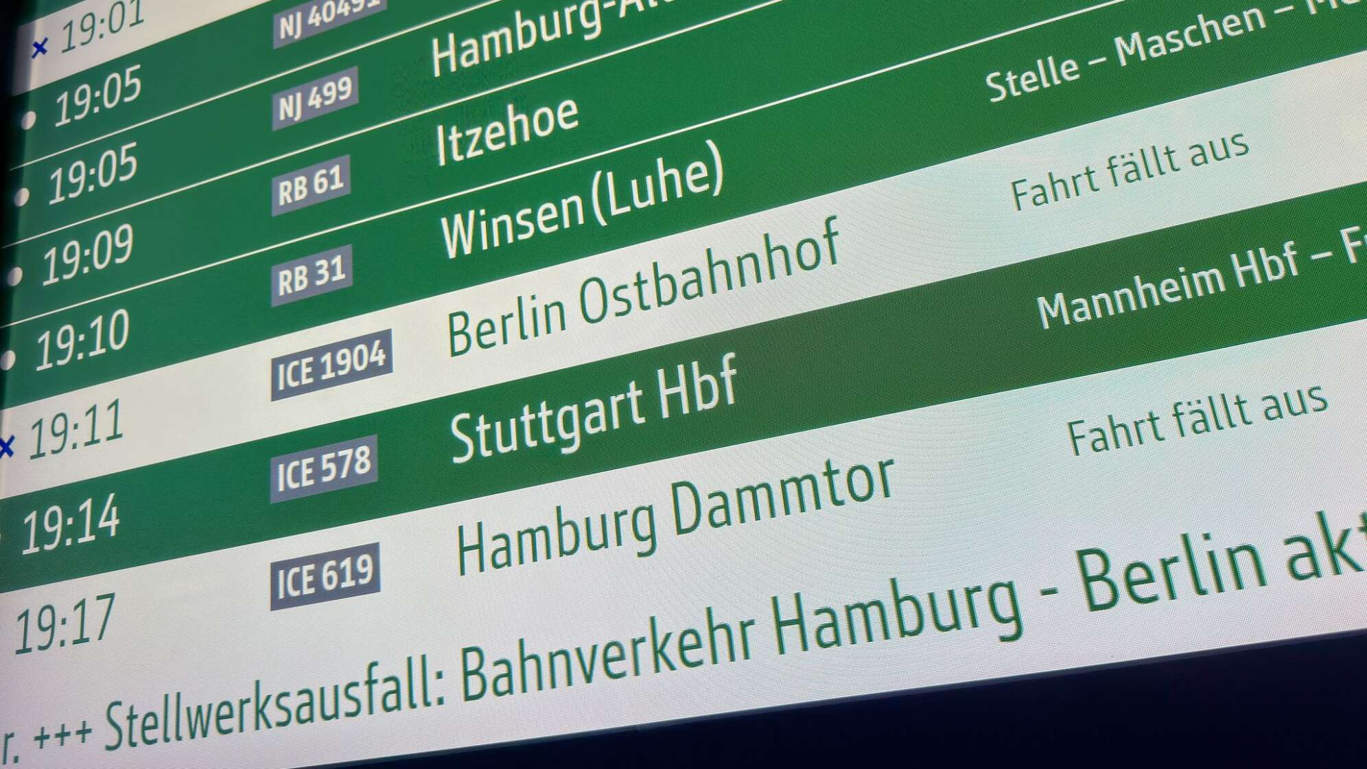 Zugverkehr Hamburg-Berlin