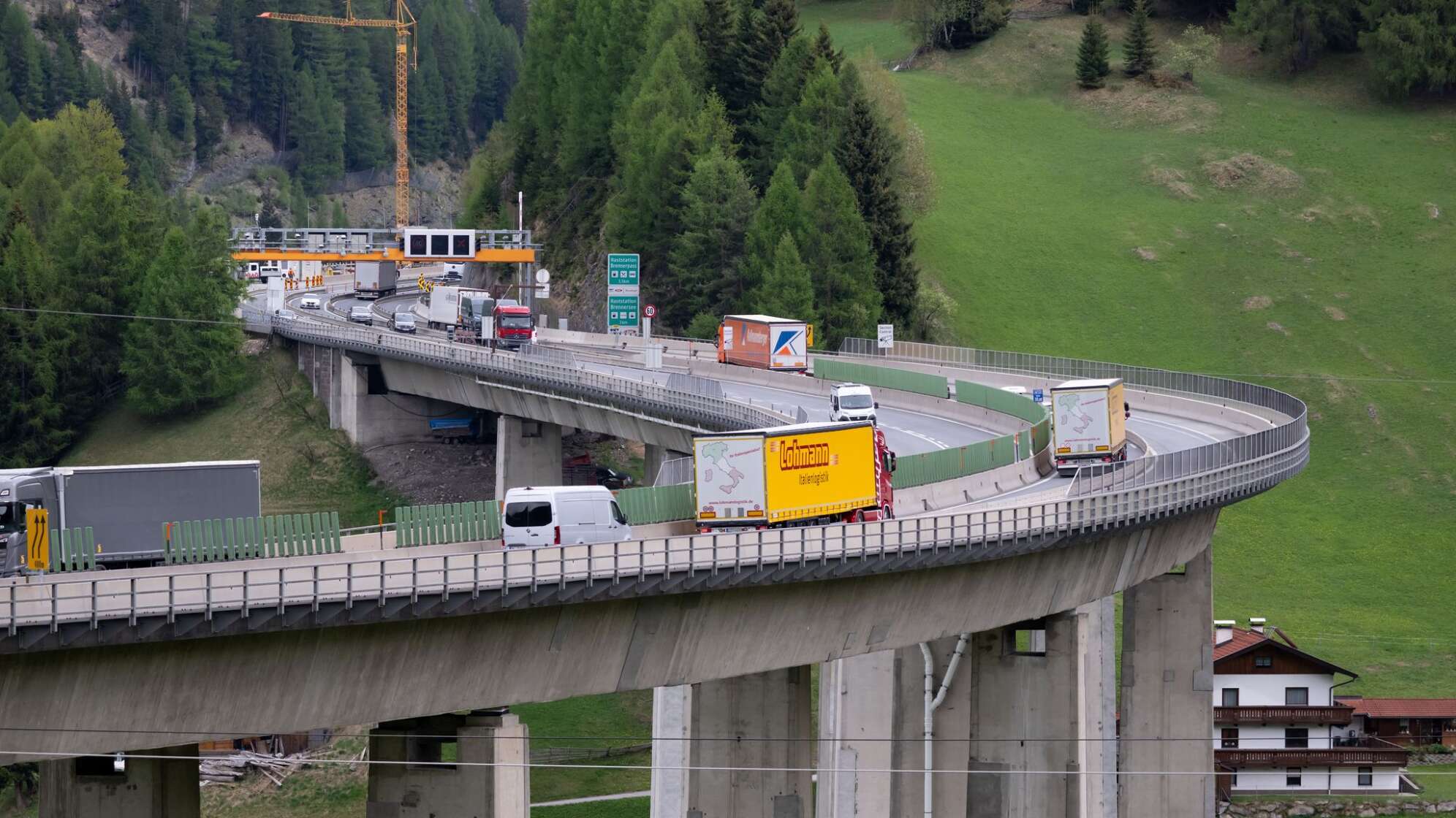 Vor der Sperrung der Brennerautobahn