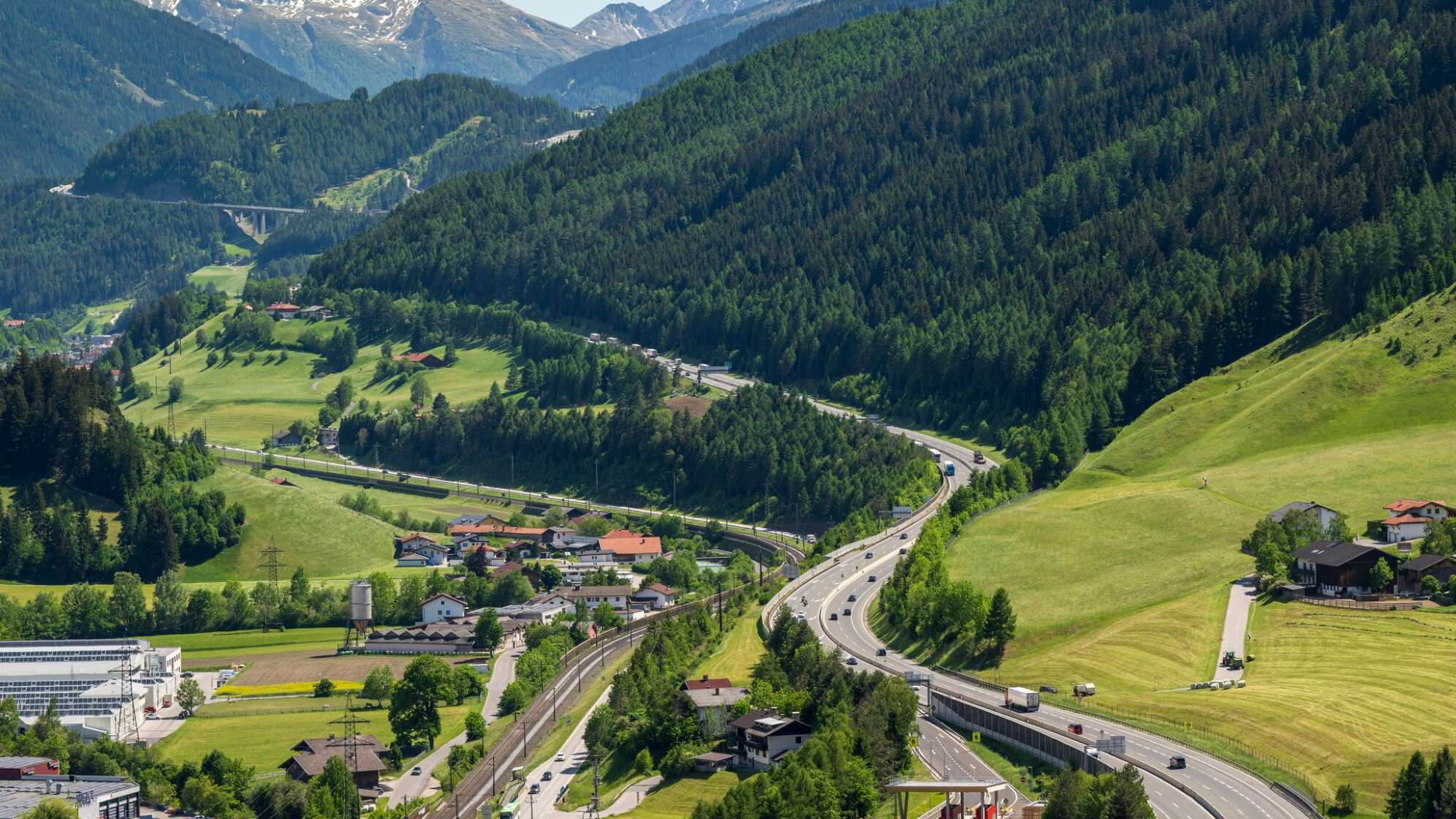 Vor der Demo auf der Brennerautobahn mit Totalsperre