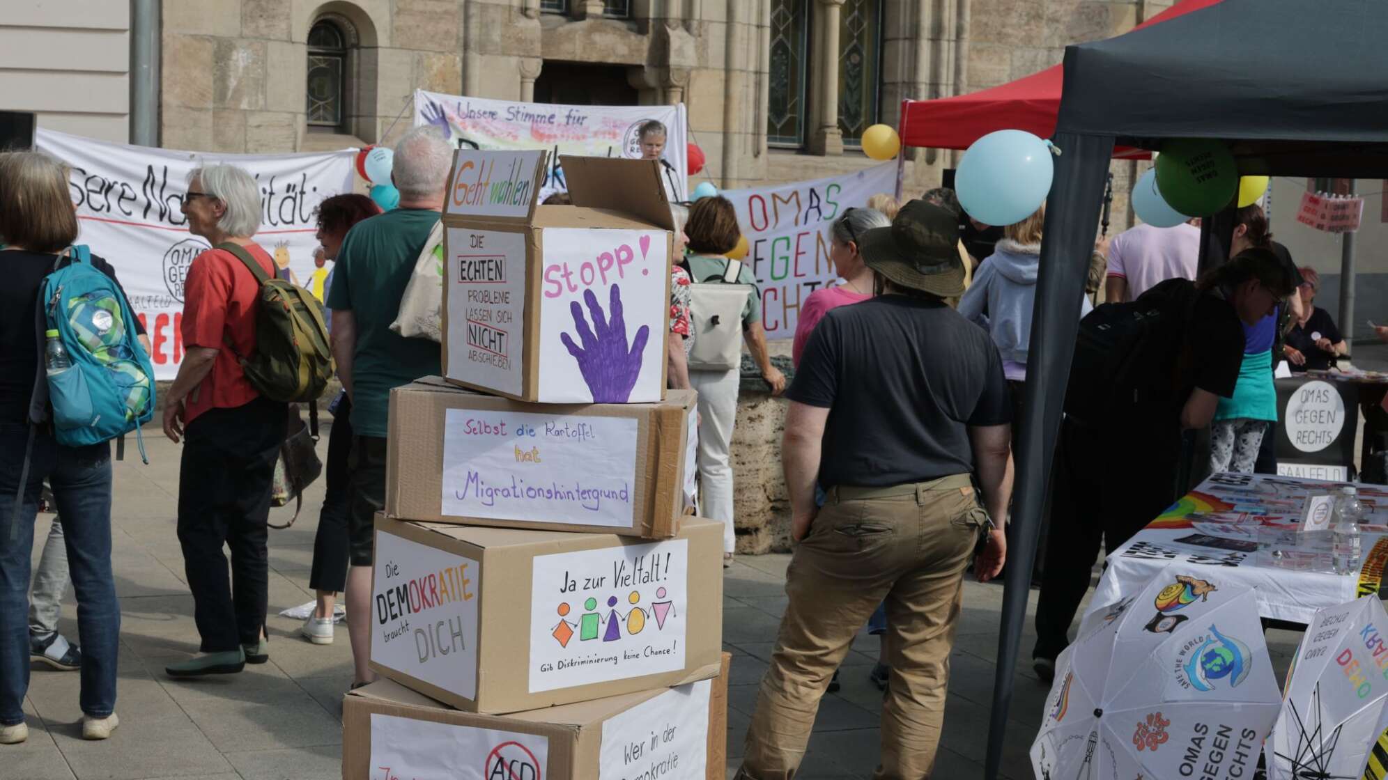 Kundgebung "Nein zur Wahl eines AfD-Landrates"