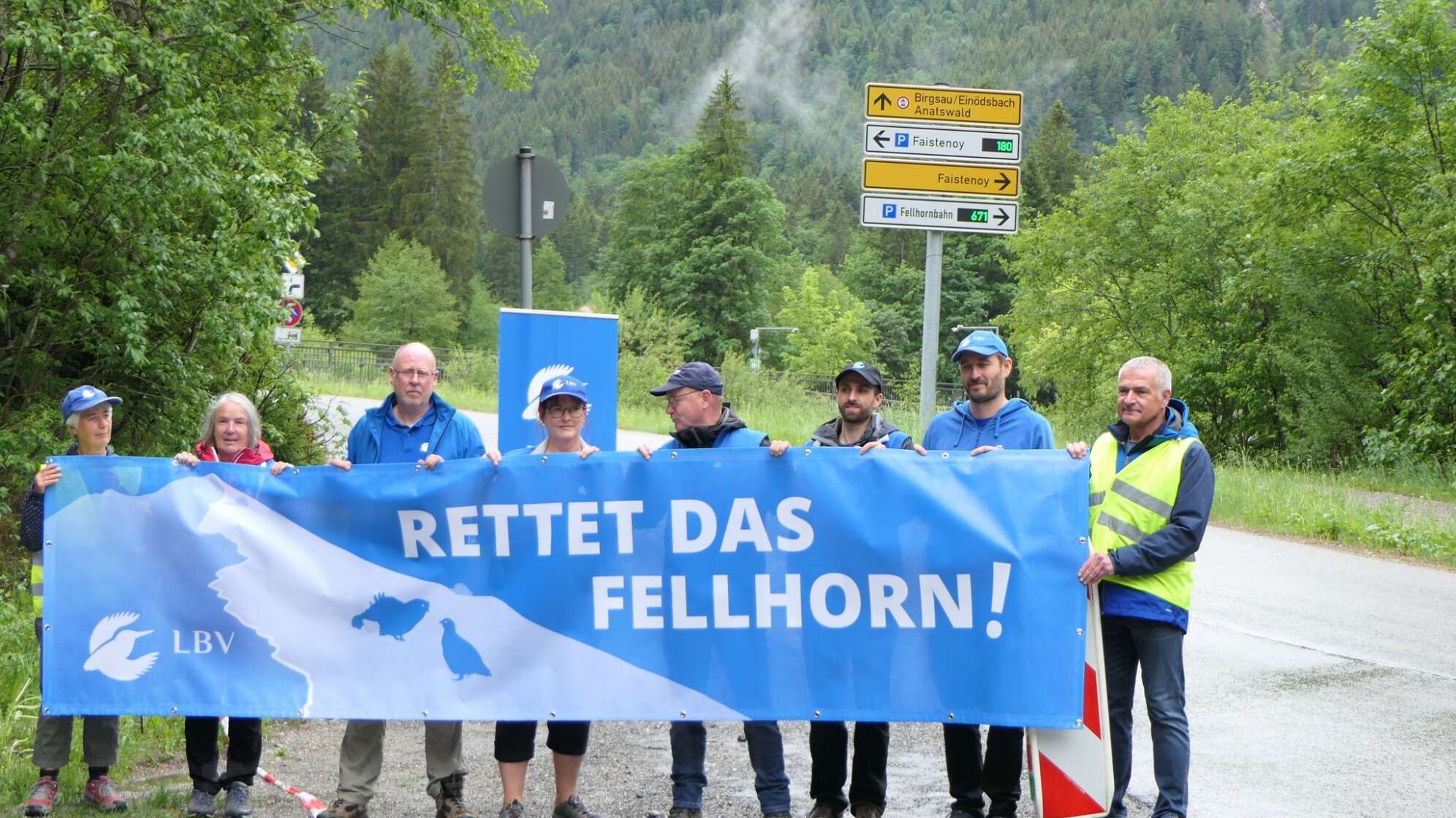 LBV-Aktivisten protestieren gegen Fellhornbahn