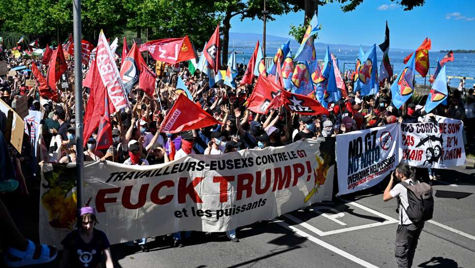 Massive Proteste in Genf gegen G7-Gipfel