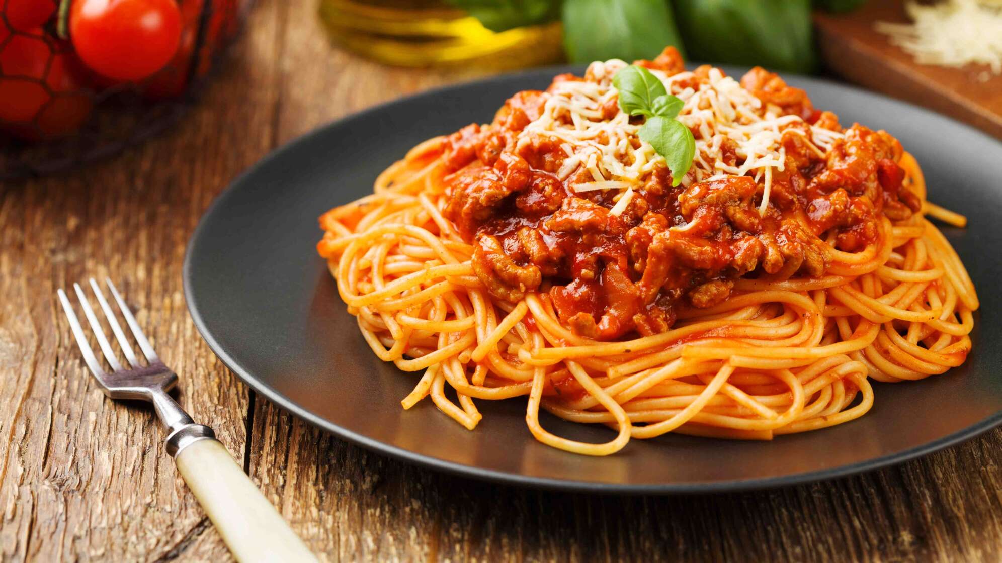 Spaghetti Bolognese auf einem Teller
