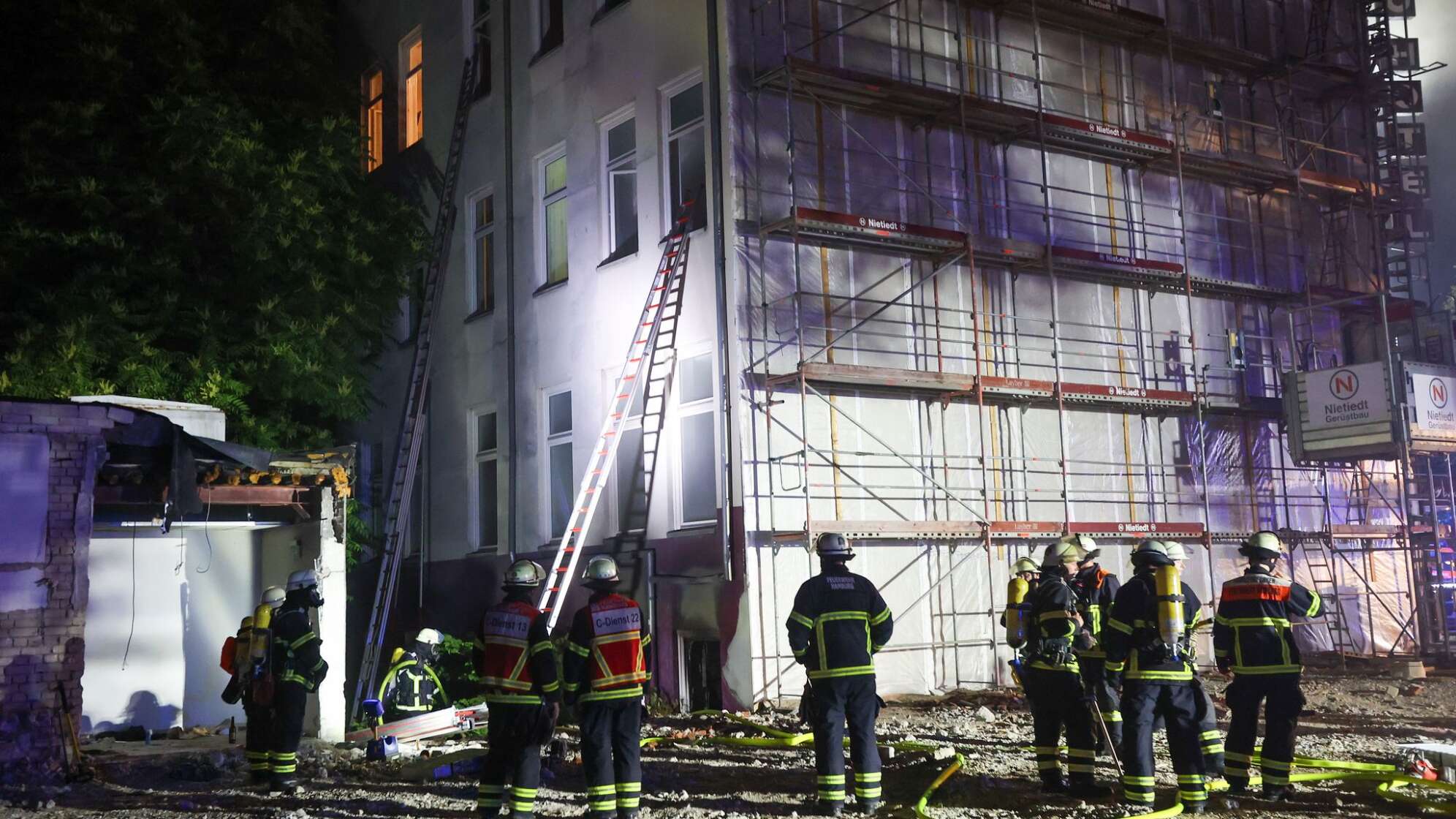 Brand in Hamburger Hotel