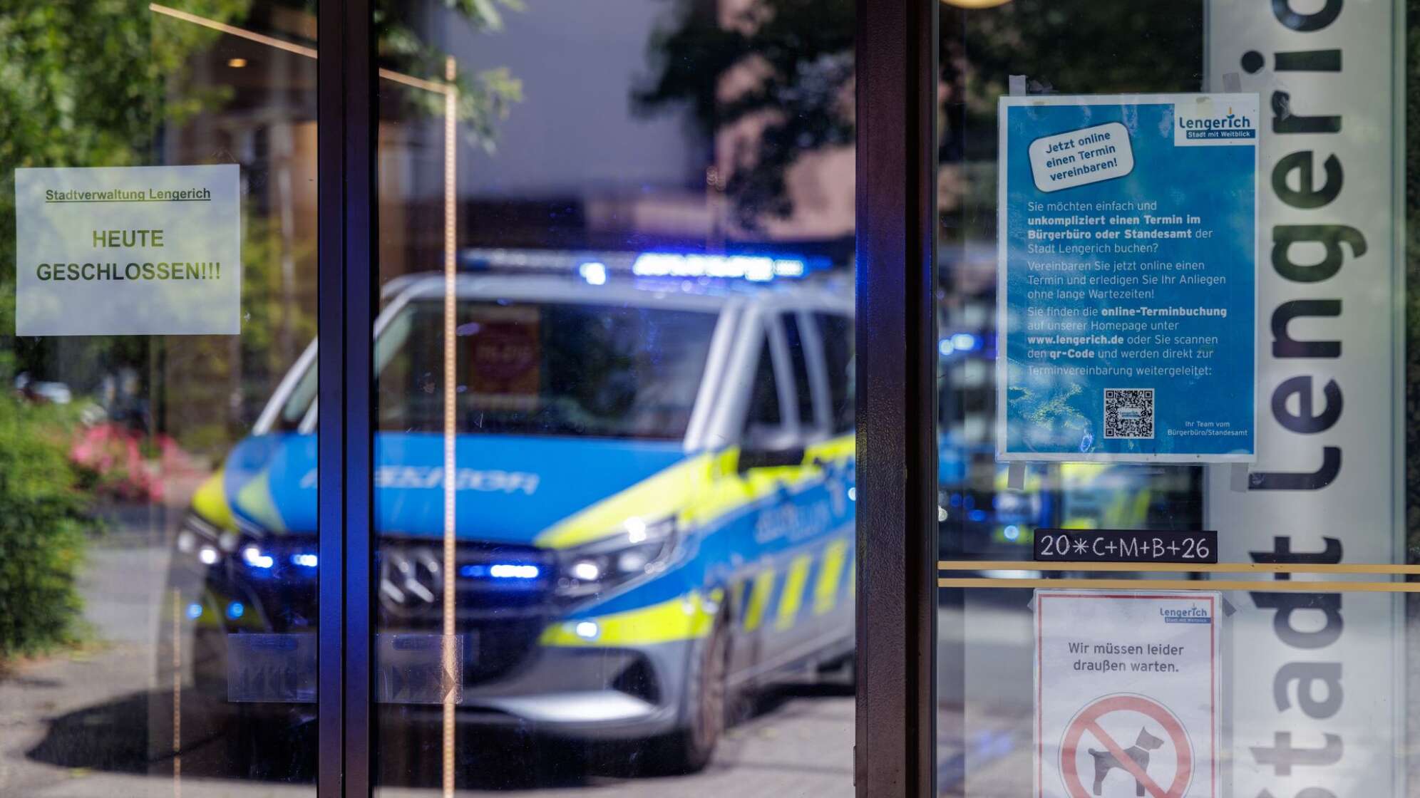 Großeinsatz am Rathaus Lengerich