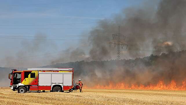 Großeinsatz der Feuerwehr - Feldbrand sorgt für Rauchsäule