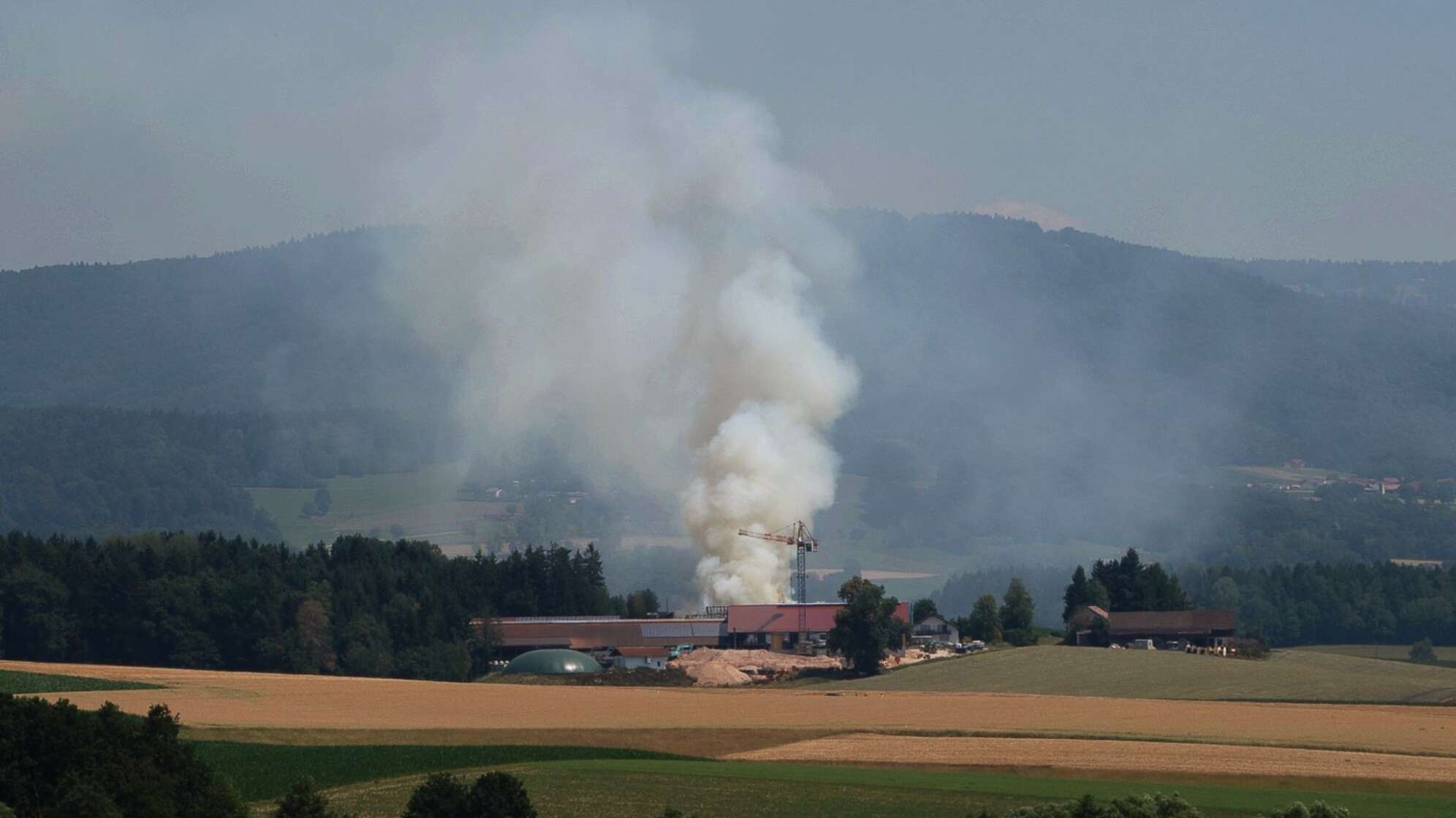 Brand eines Bauernhofes in Bayern