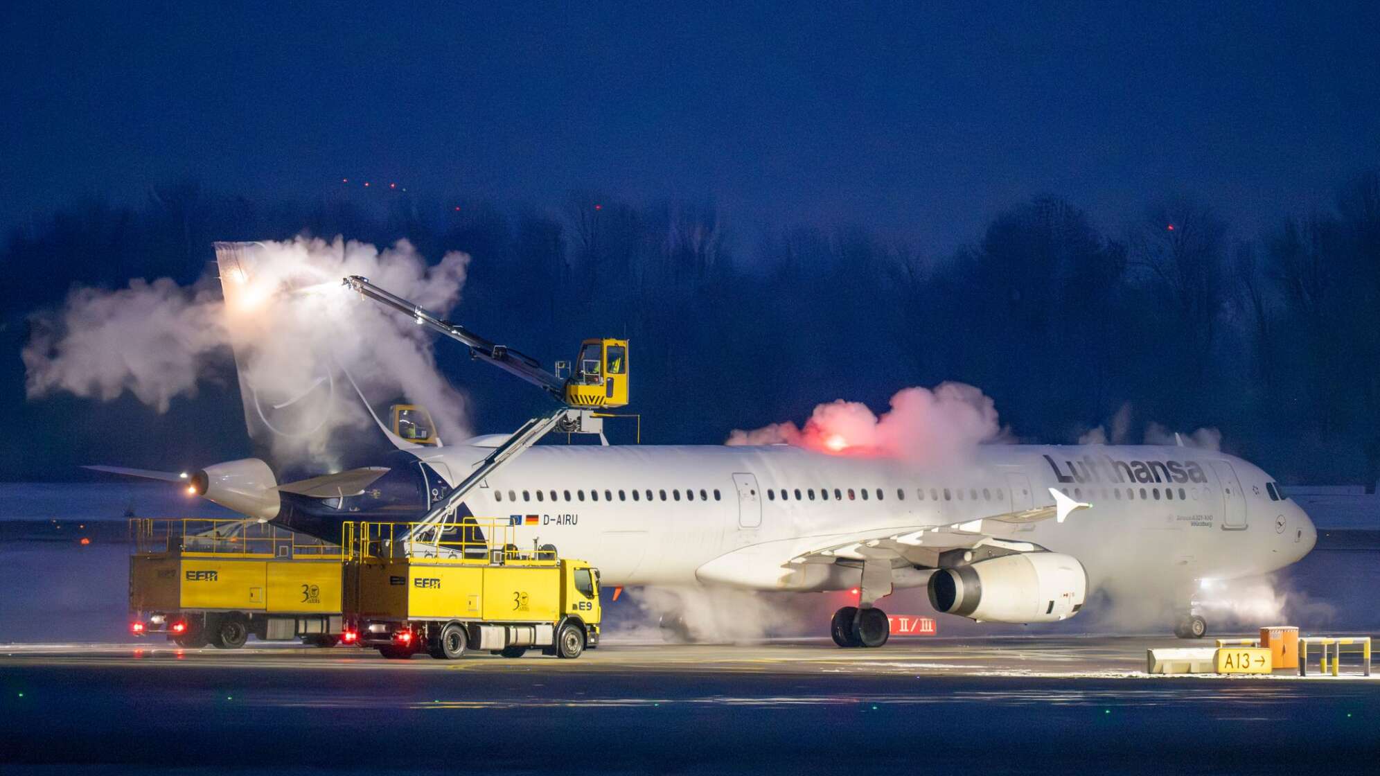 Winterwetter - Flughafen München