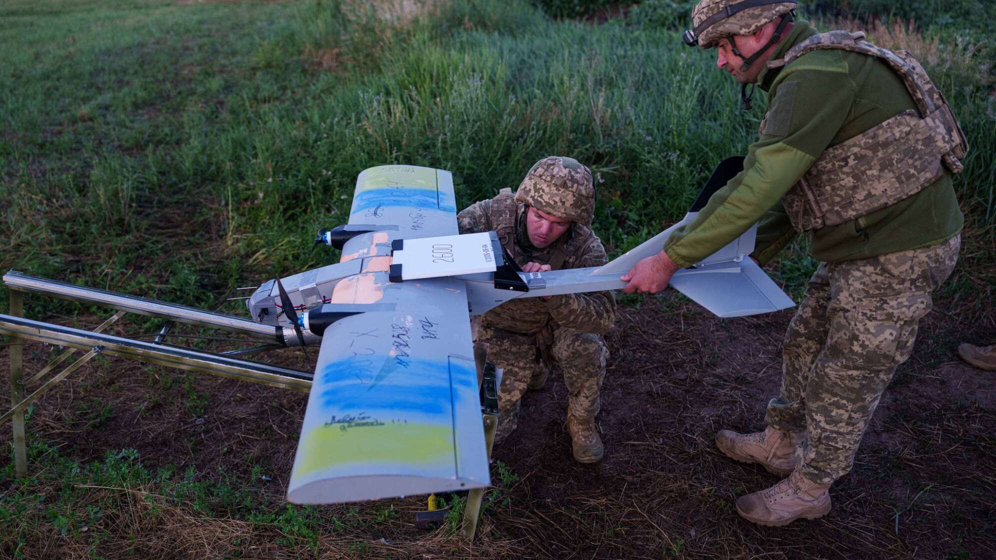 Ukraine-Krieg - Drohneneinsatz der ukrainische K-2-Brigade