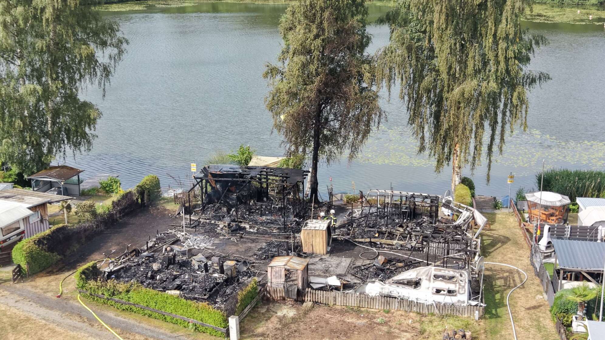 Brand auf Campingplatz