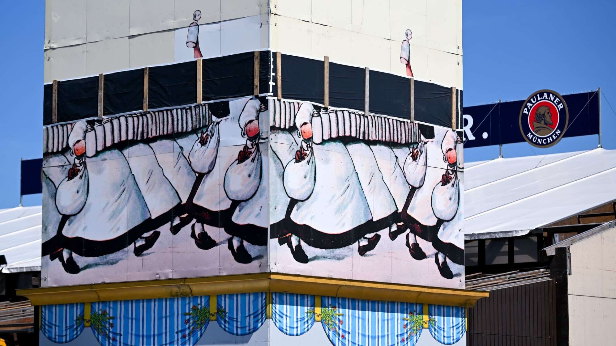 Aufbau Oktoberfest