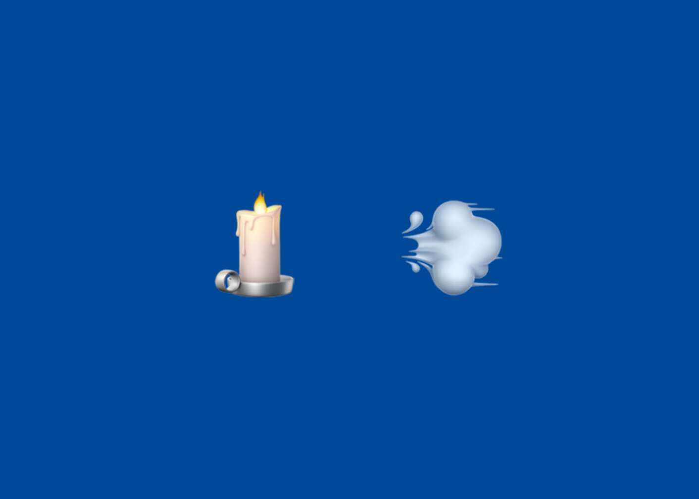Emoji Kerze im Wind