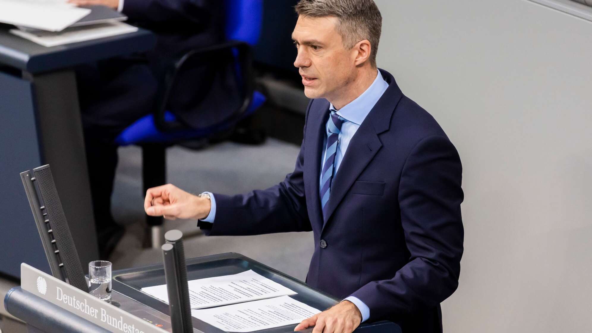 Der heutige GVB-Präsident Müller 2023 im Bundestag