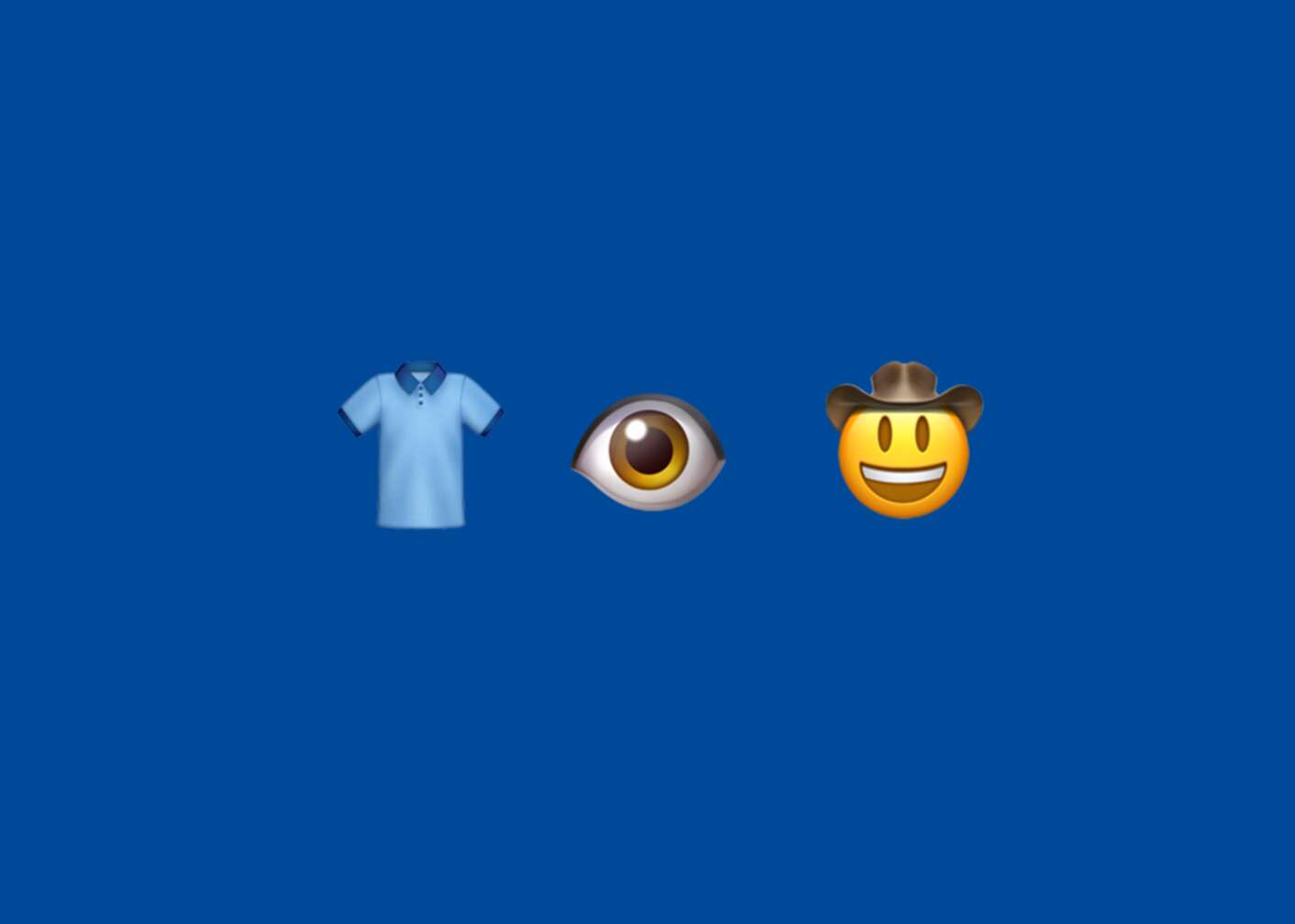 Emoji Hemd Auge Cowboy