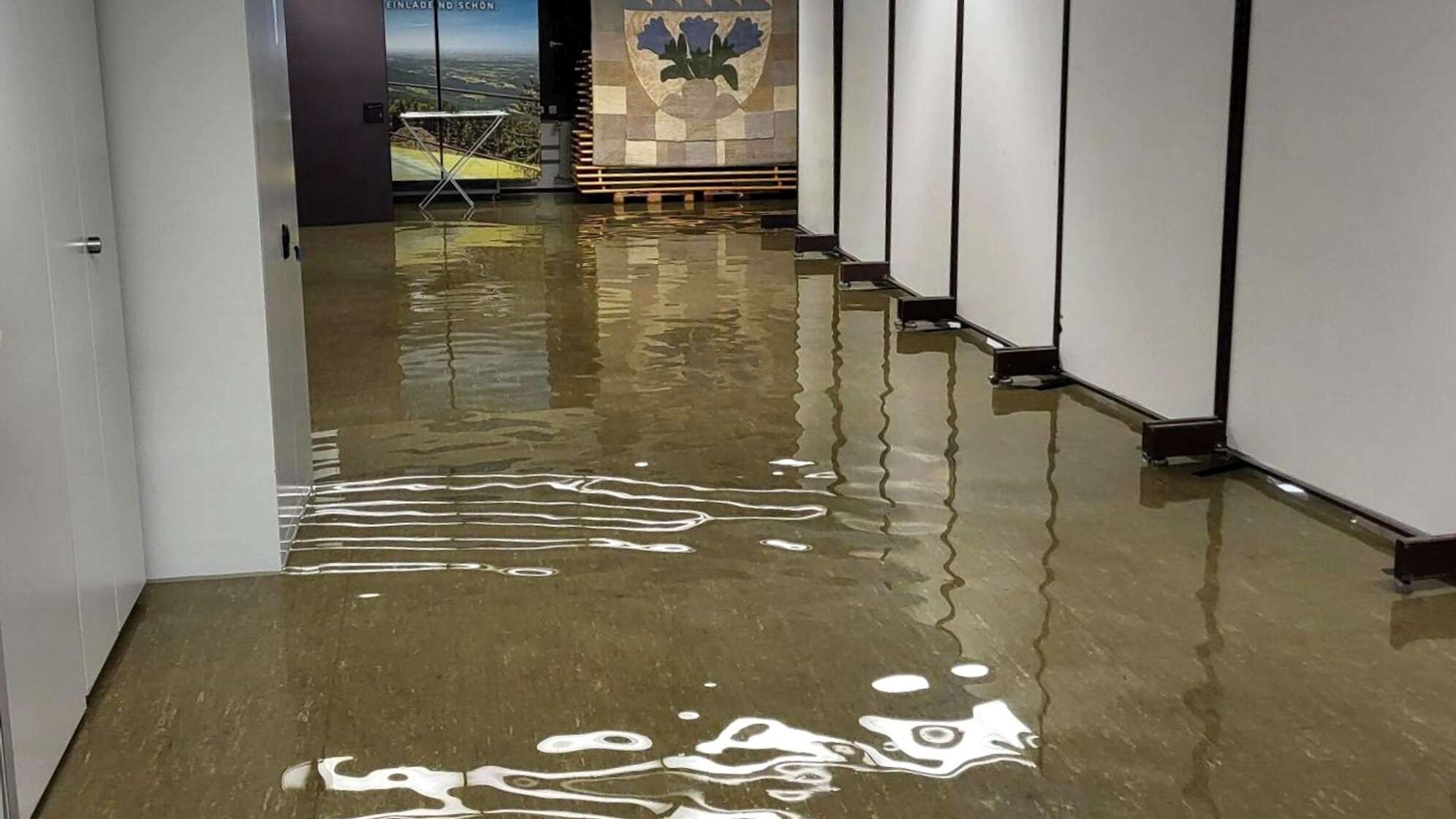 Wasserschaden im Landratsamt Deggendorf