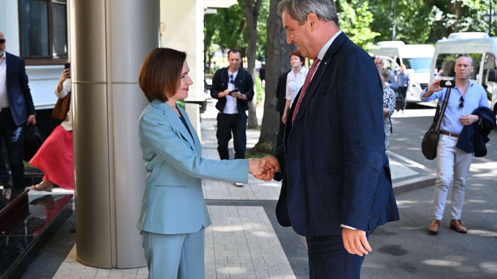 Bayerns Ministerpräsident Markus Söder in der Republik Moldau