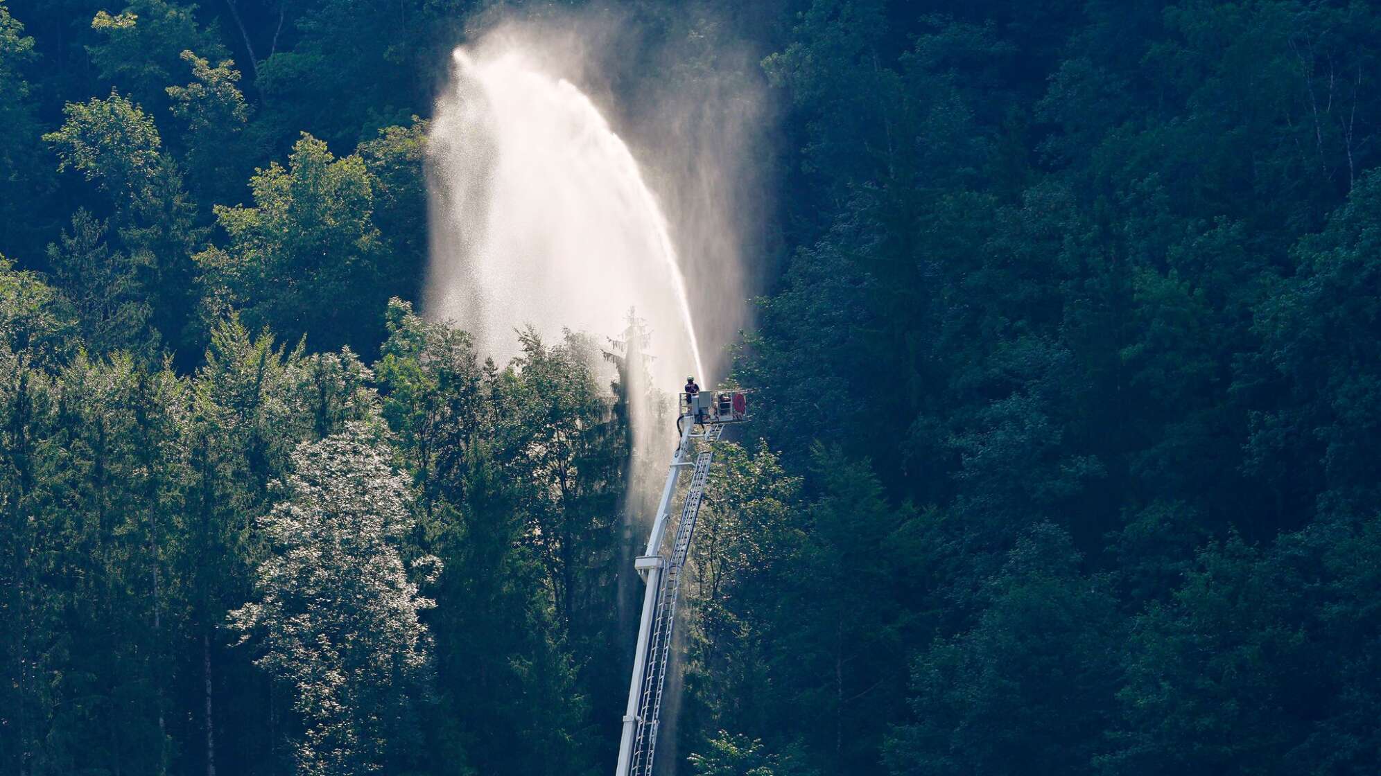 Brand im Bergwald in den Chiemgauer Alpen