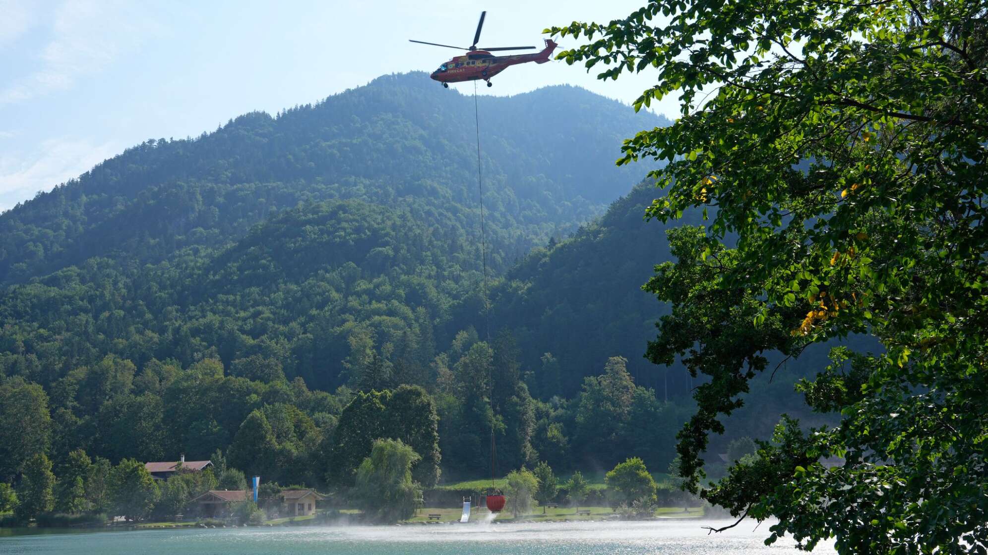 Brand im Bergwald in den Chiemgauer Alpen