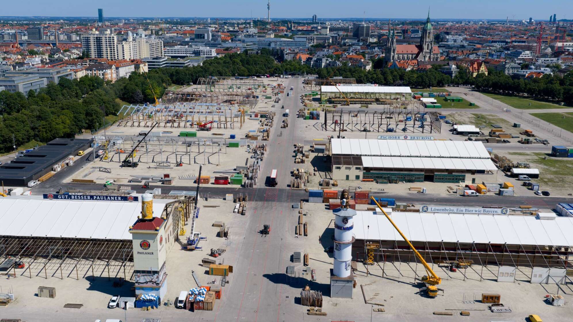 Aufbau Oktoberfest