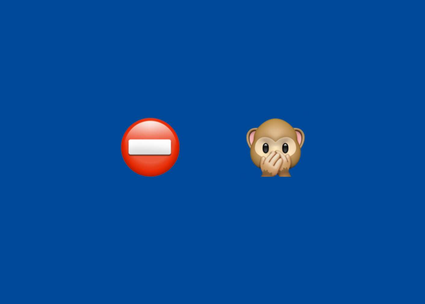 Emoji Verbot und Affe