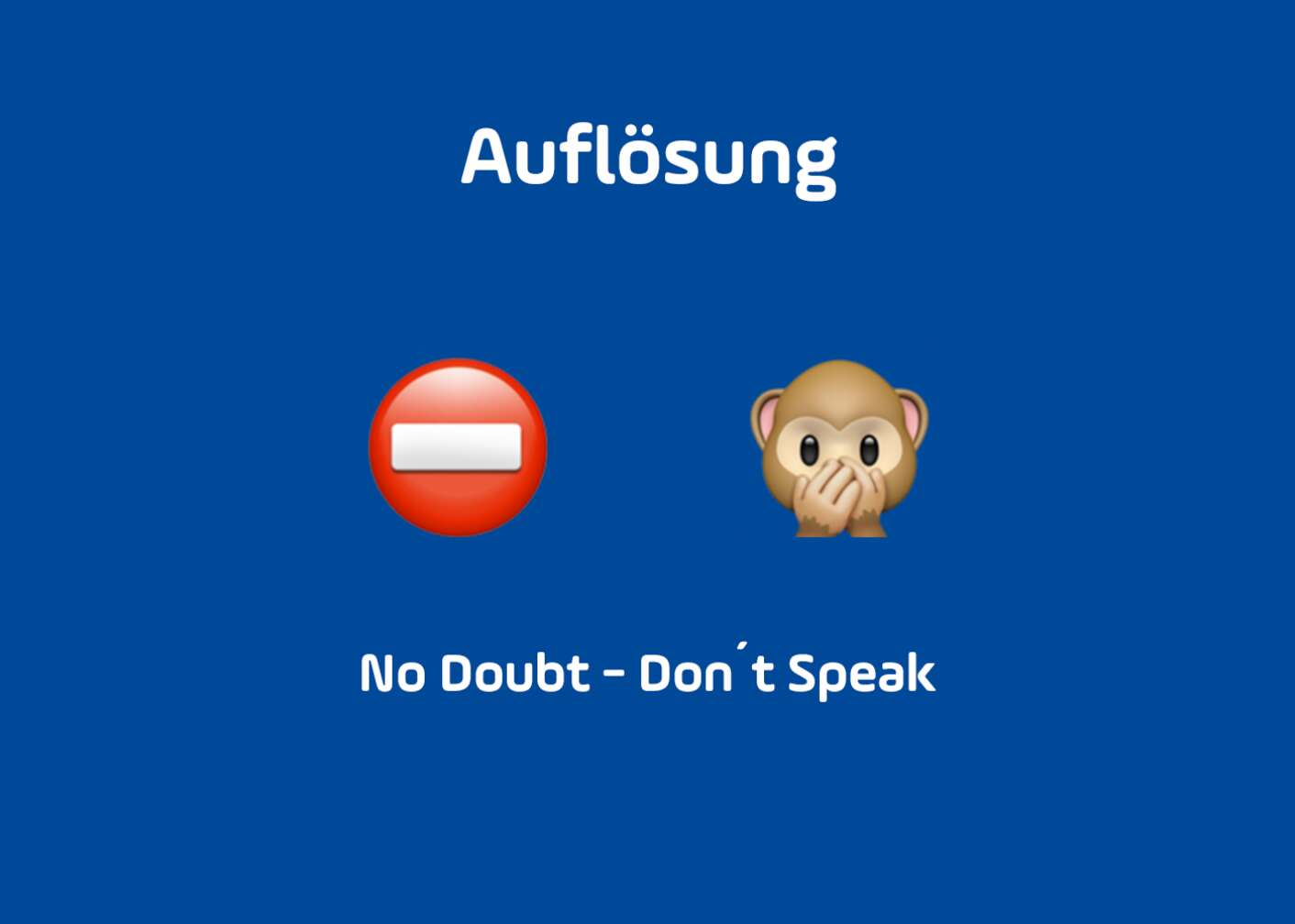 Emoji Verbot und Affe Auflösung