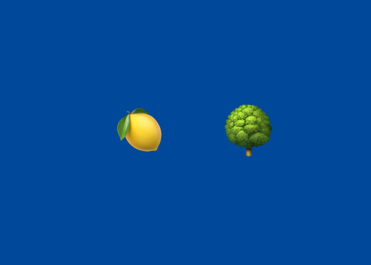 Emoji Zitrone und Baum