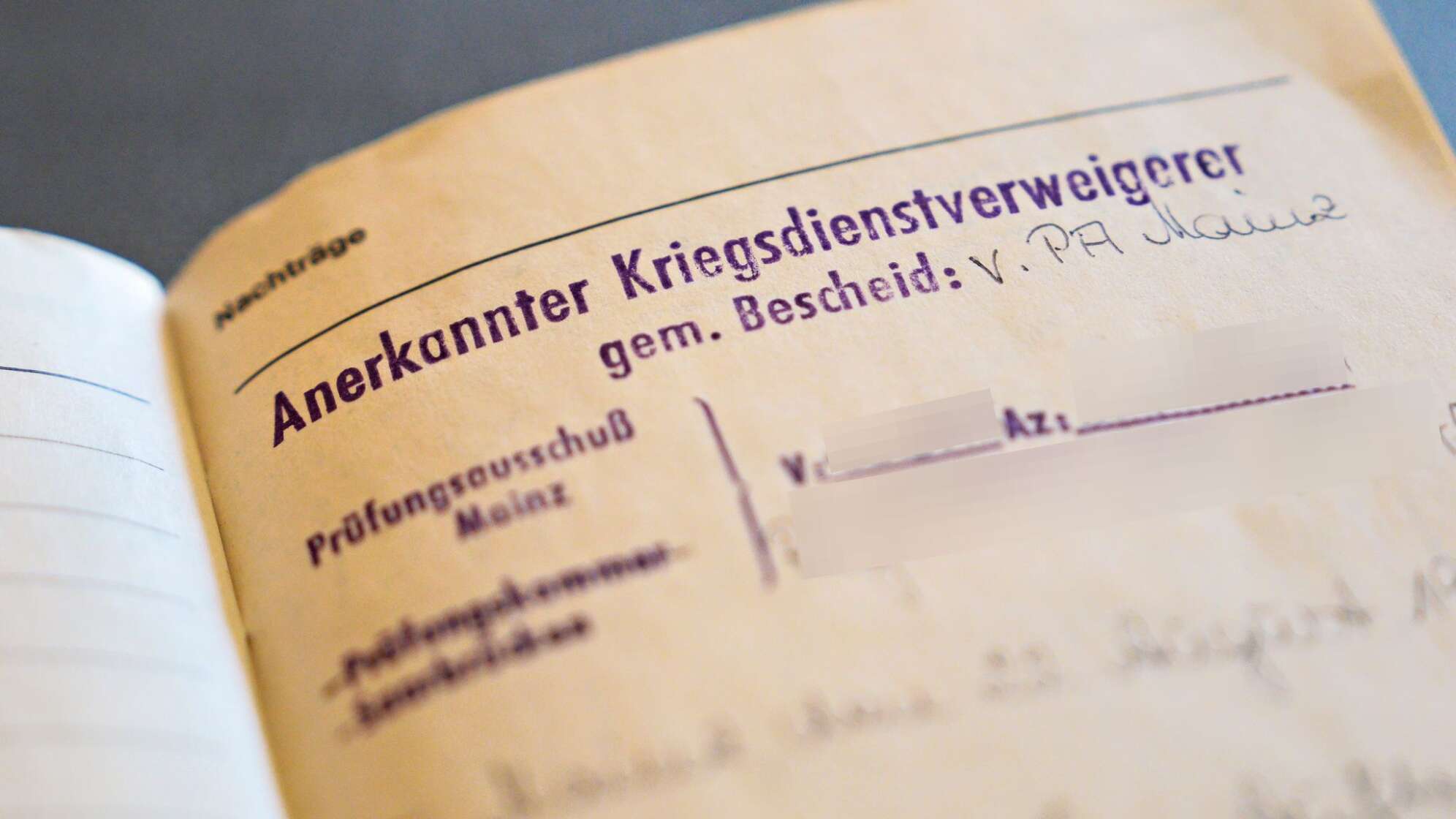 Anerkannter Kriegsdienstverweigerer