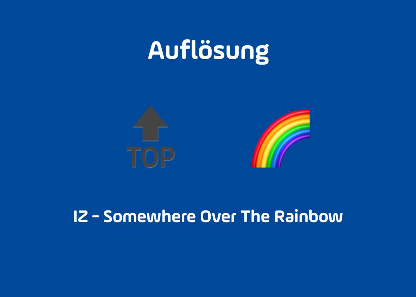 Emoji Top-Pfeil und Regenbogen  Auflösung