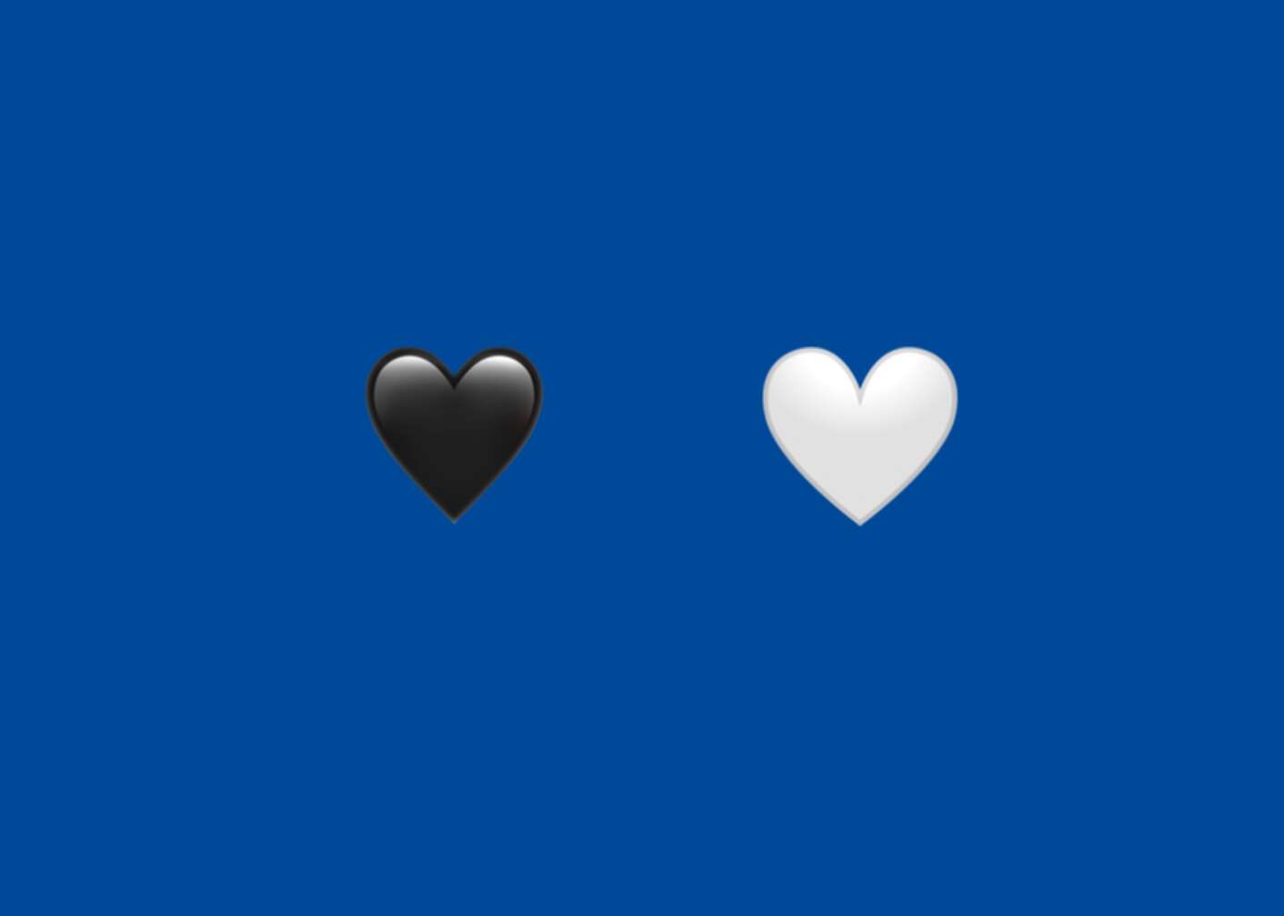 Emoji Schwarze und weißes Herz