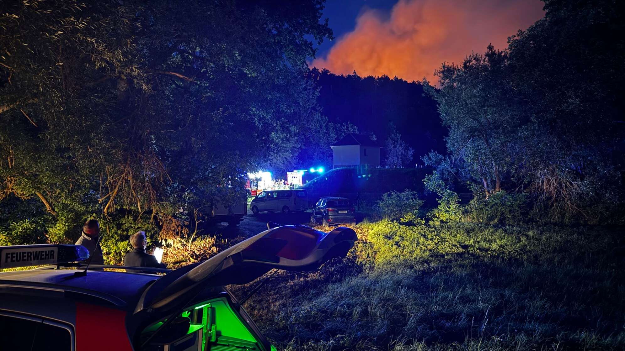 Waldbrand bei Plauen