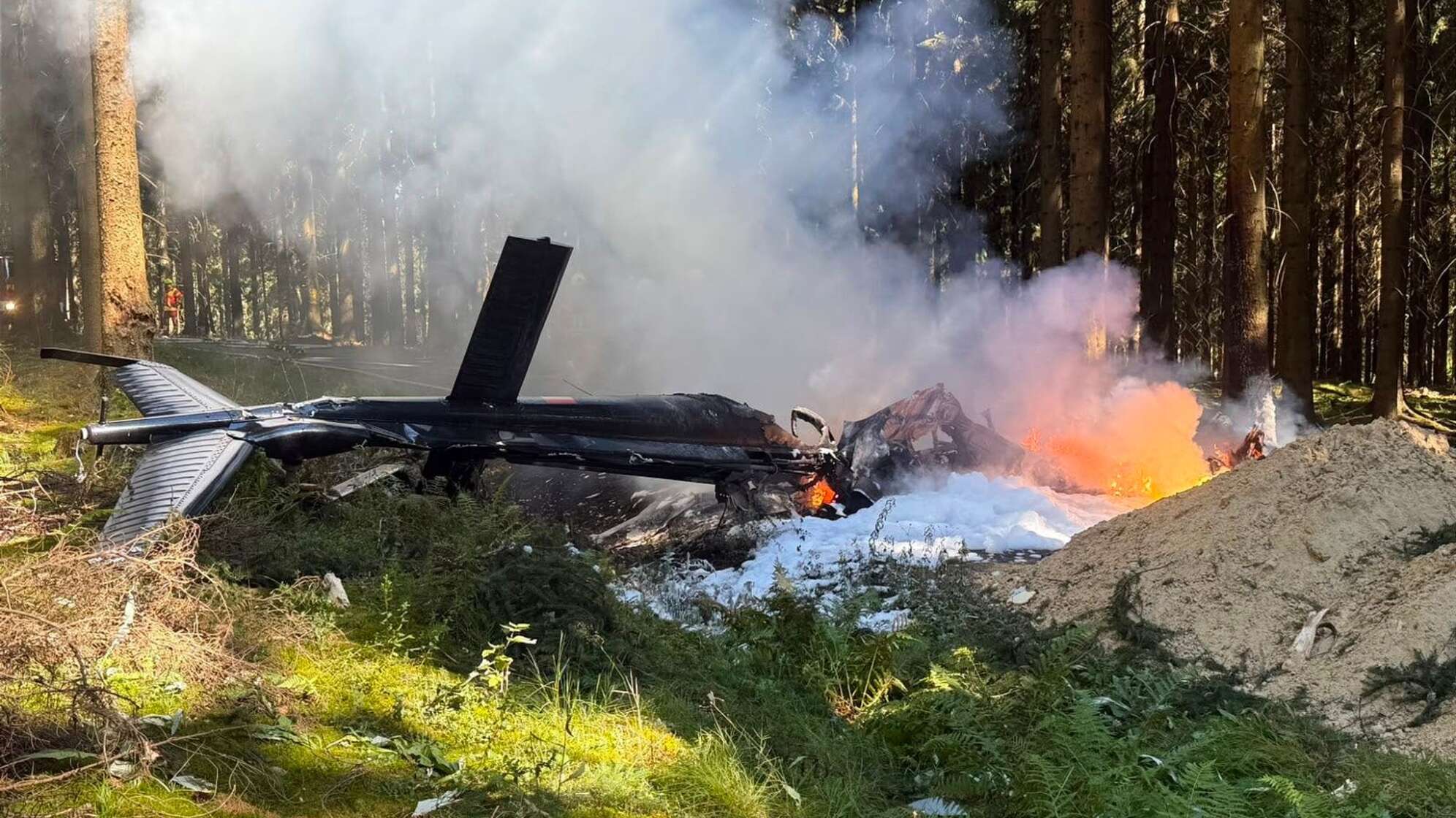 Hubschrauber bei Sehmatal abgestürzt