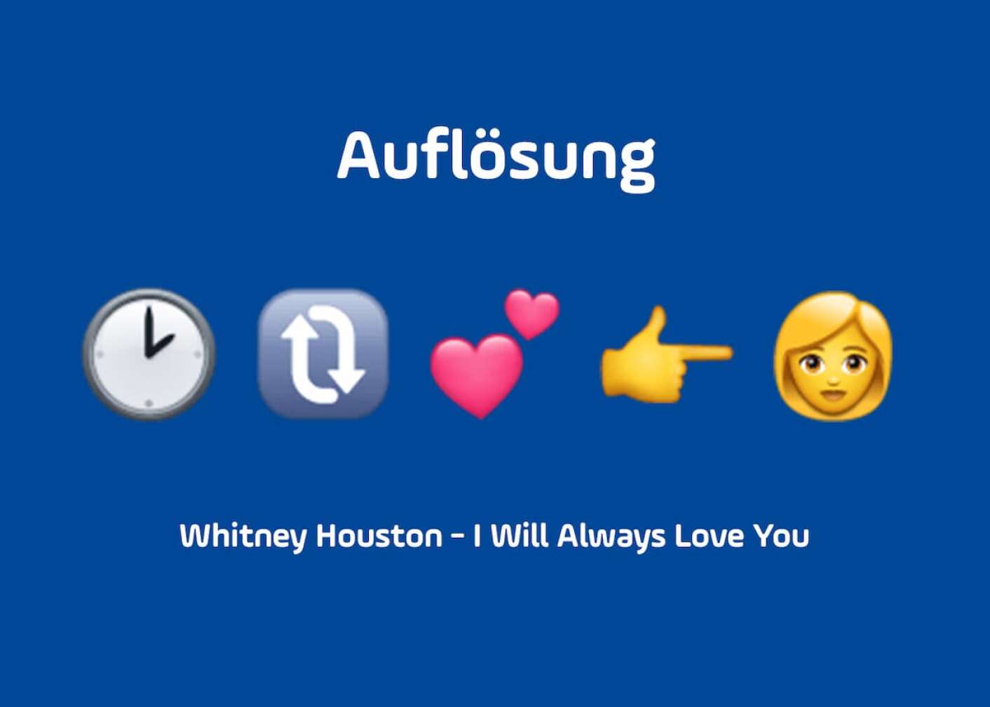 Emoji Uhr, Sauerschleife, Herz, Zeigefinger, Frau Auflösung